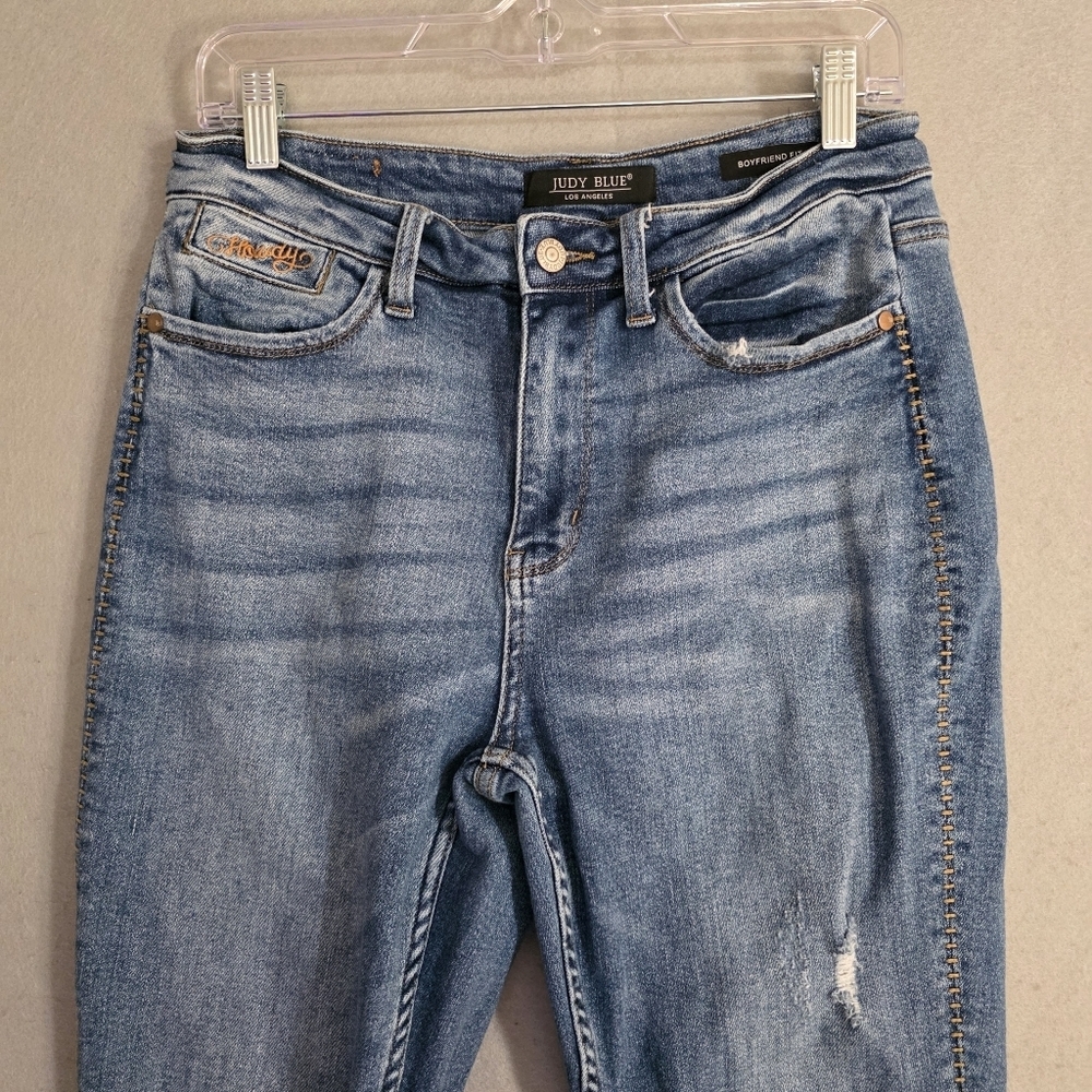 Judy Blue Howdy High Waist Boyfriend Fit Seam Stitch Jeans JB88108MD Size 9/29 - Picture 6 of 12